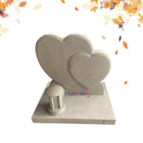 wholesale double heart shape granite headstone